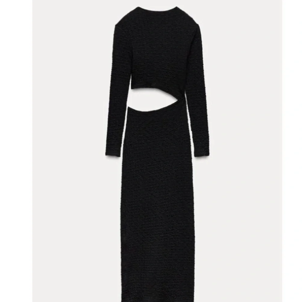 Zara NWT textured cut out dress black 5039/388 - Picture 4 of 6